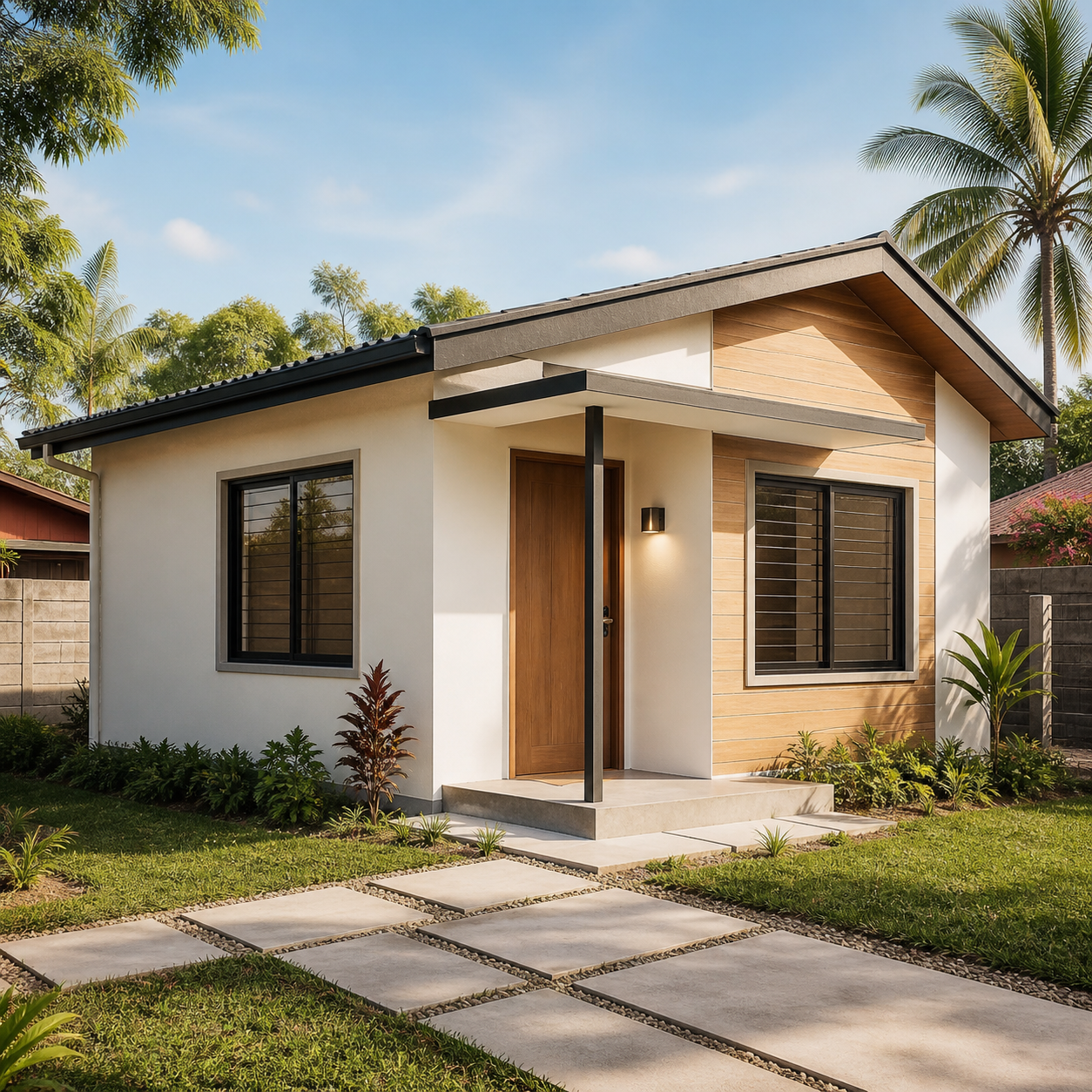 Vista exterior del Modelo Esencial CasaFácil de 45 a 55 m²