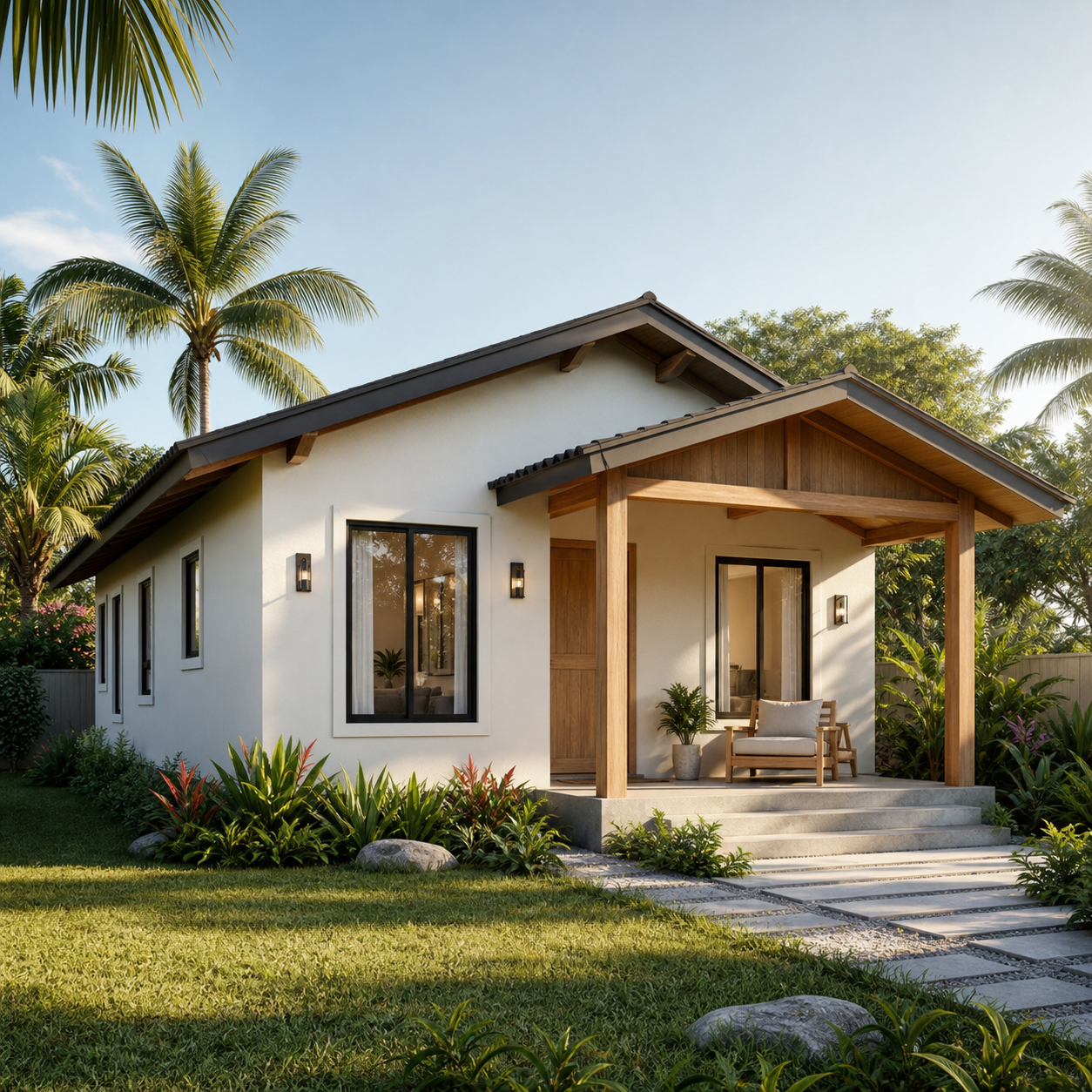 Vista exterior del Modelo Intermedio CasaFácil de 60 a 75 m²